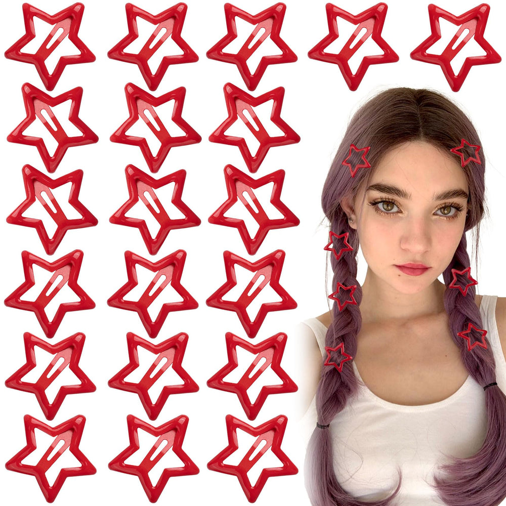 Joez Wonderful front pack of 20 red star clips showing value and variety