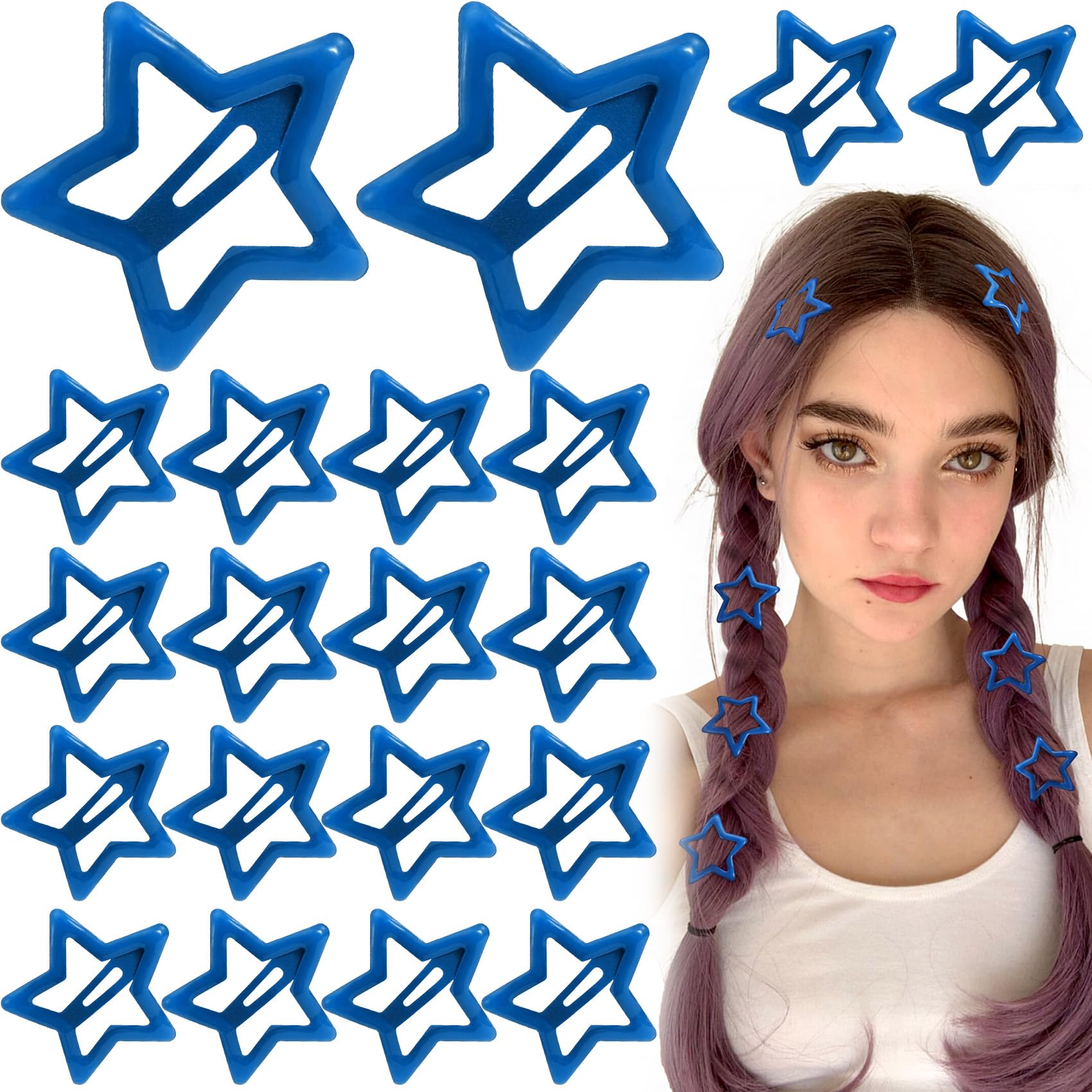 Joez Wonderful front view of the dark blue star clips showing neat pack and color benefit