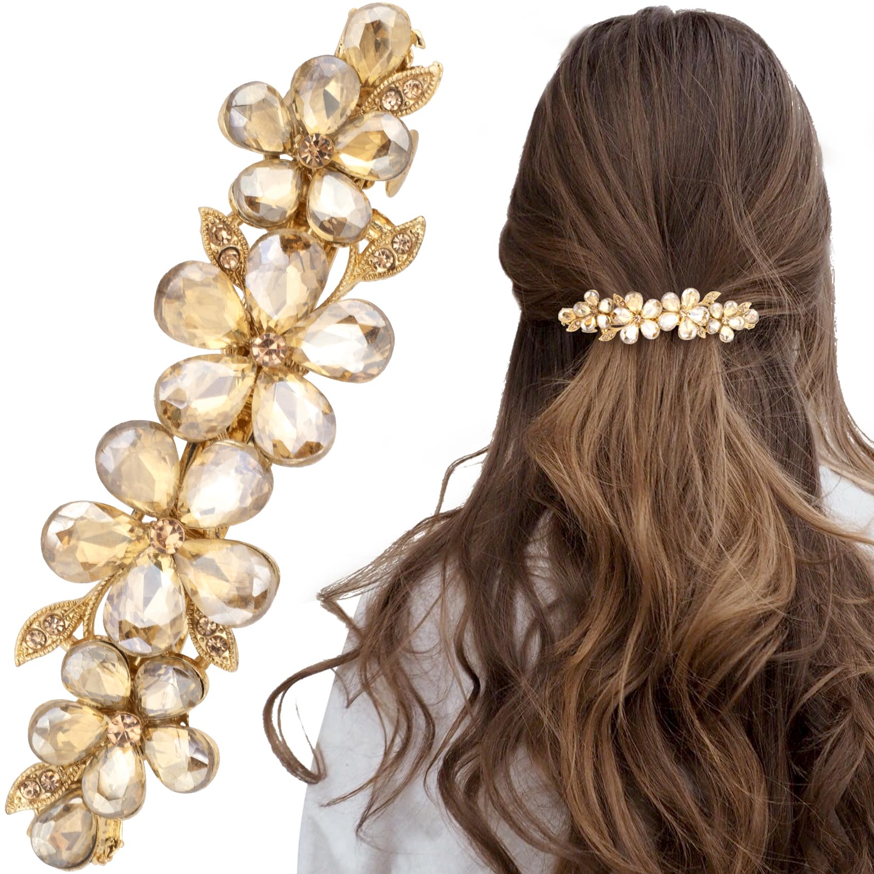 Joez Wonderful front view showing champagne flower and elegant sparkle for weddings