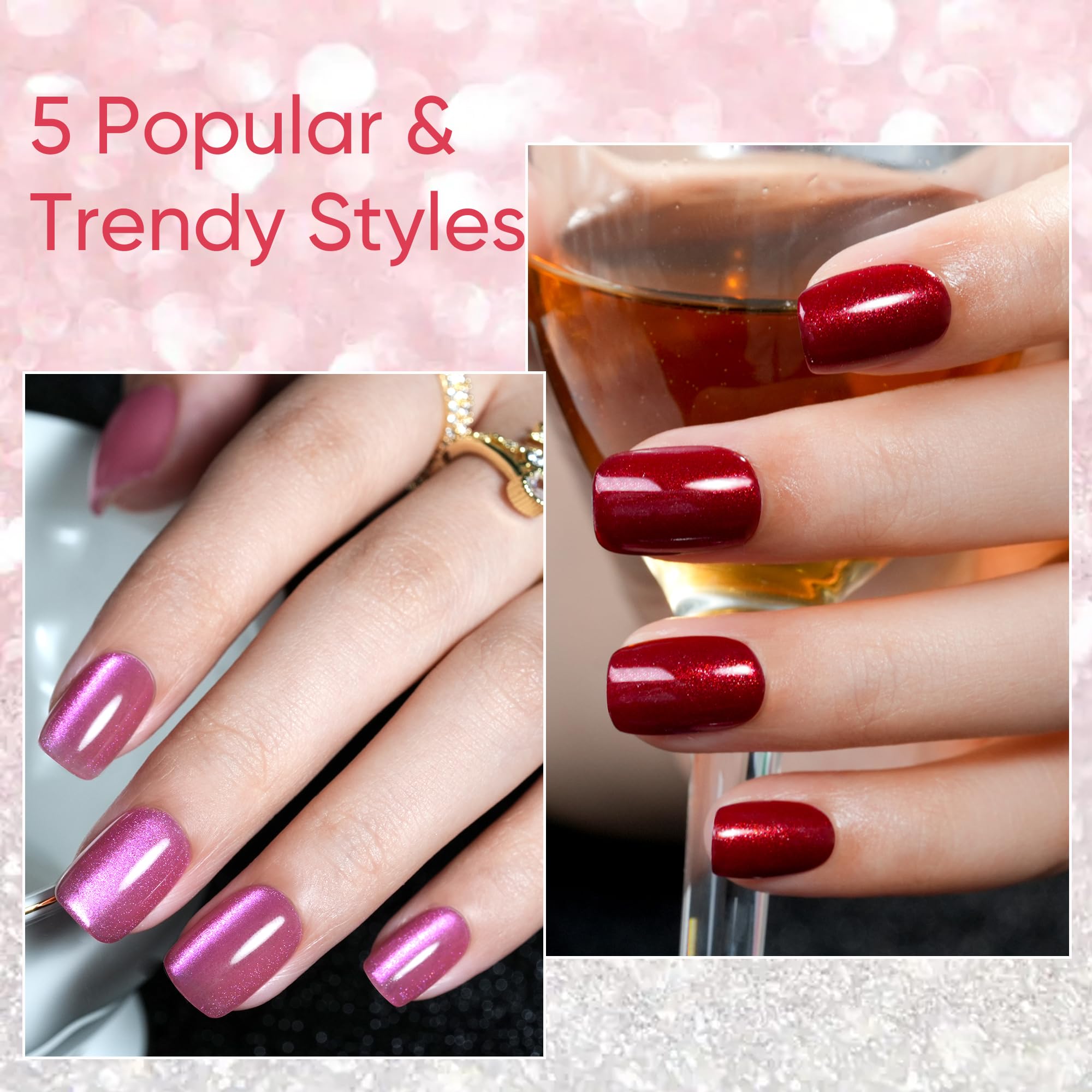 Jofay Fashion chrome French tip close-up highlighting mirror shine for elegant effect