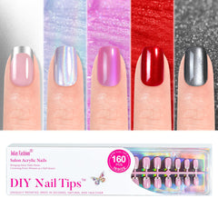 Jofay Fashion packaging front view showing full press-on nail kit benefit instant manicure