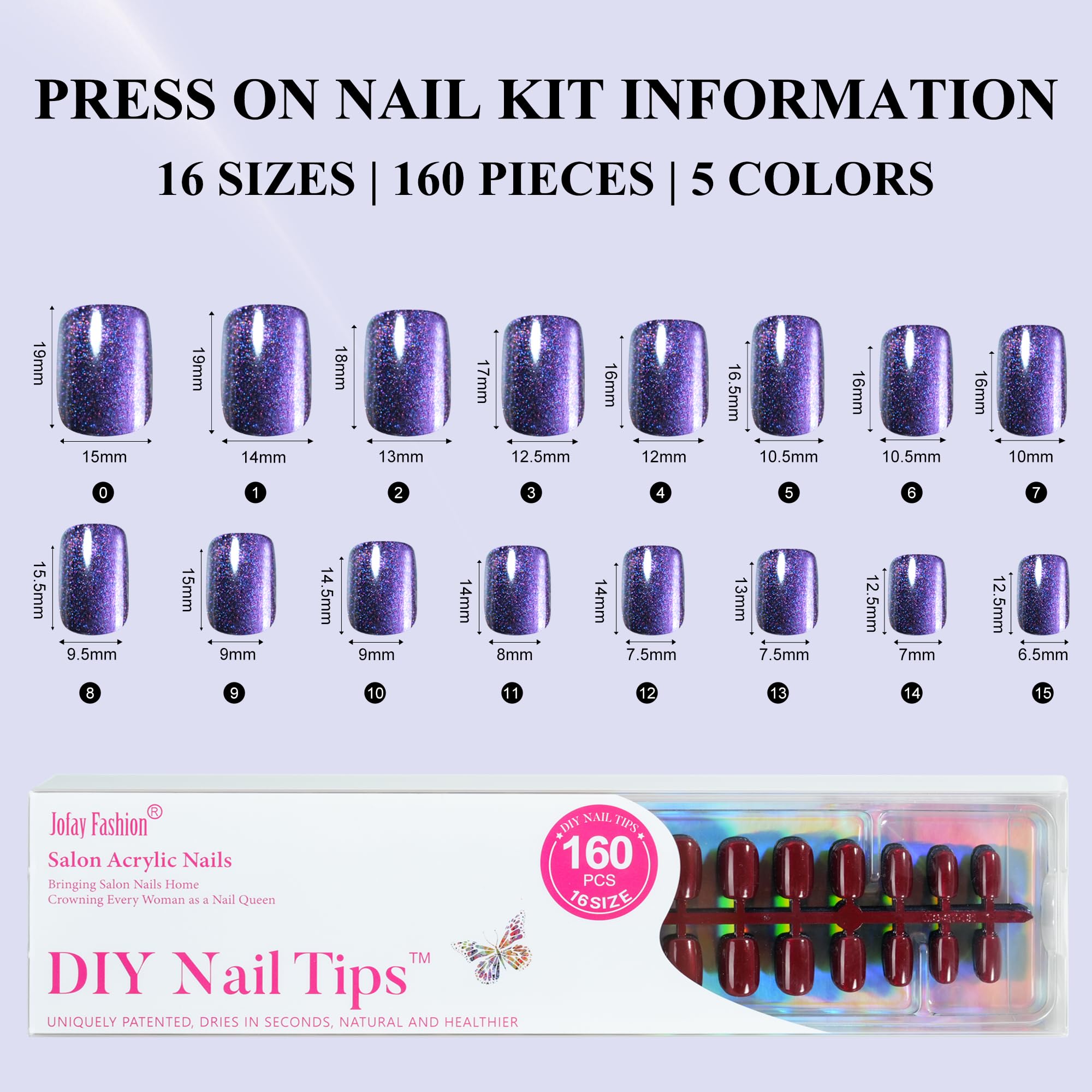 Jofay Fashion nails packed in travel pouch showing portability and on-the-go convenience