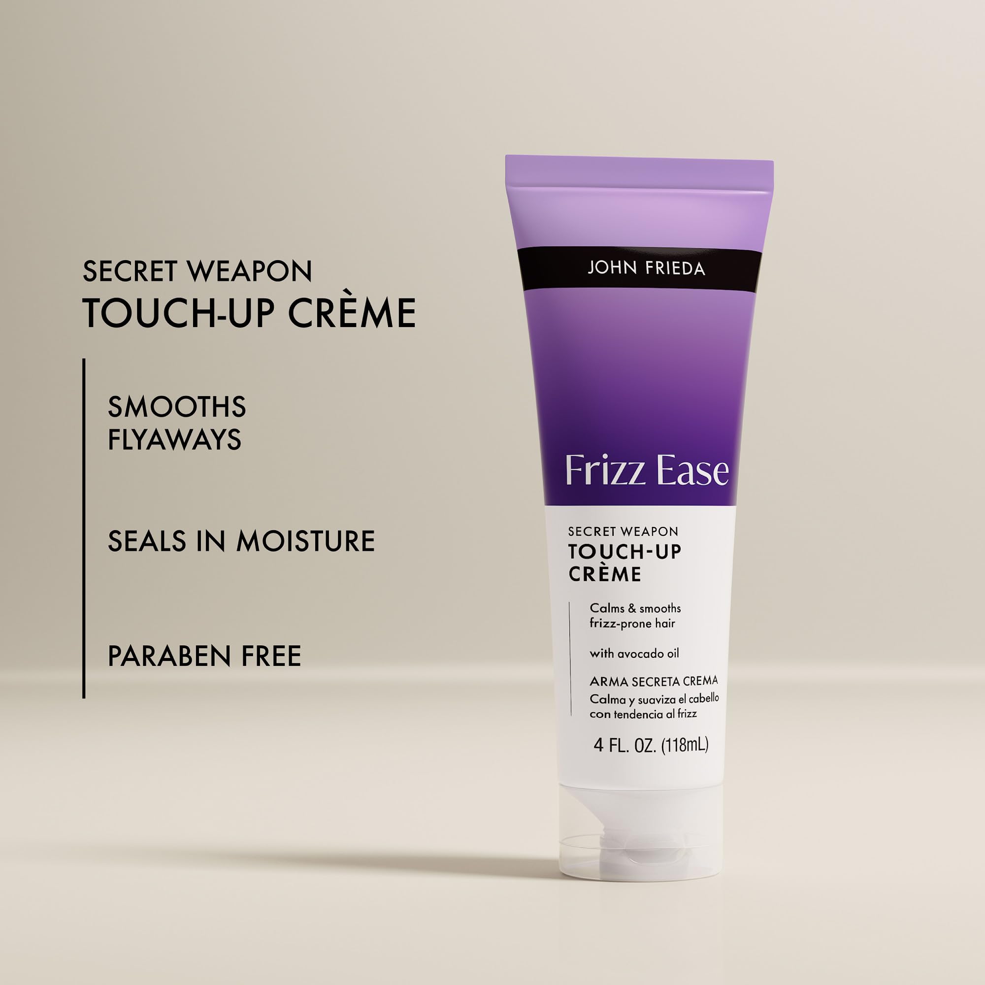 John Frieda hands demonstrating warming product for even application benefit