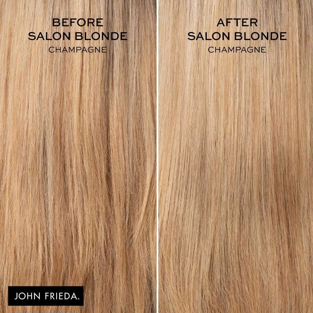 John Frieda being applied on wet hair for quick 2–5 minute toning benefit