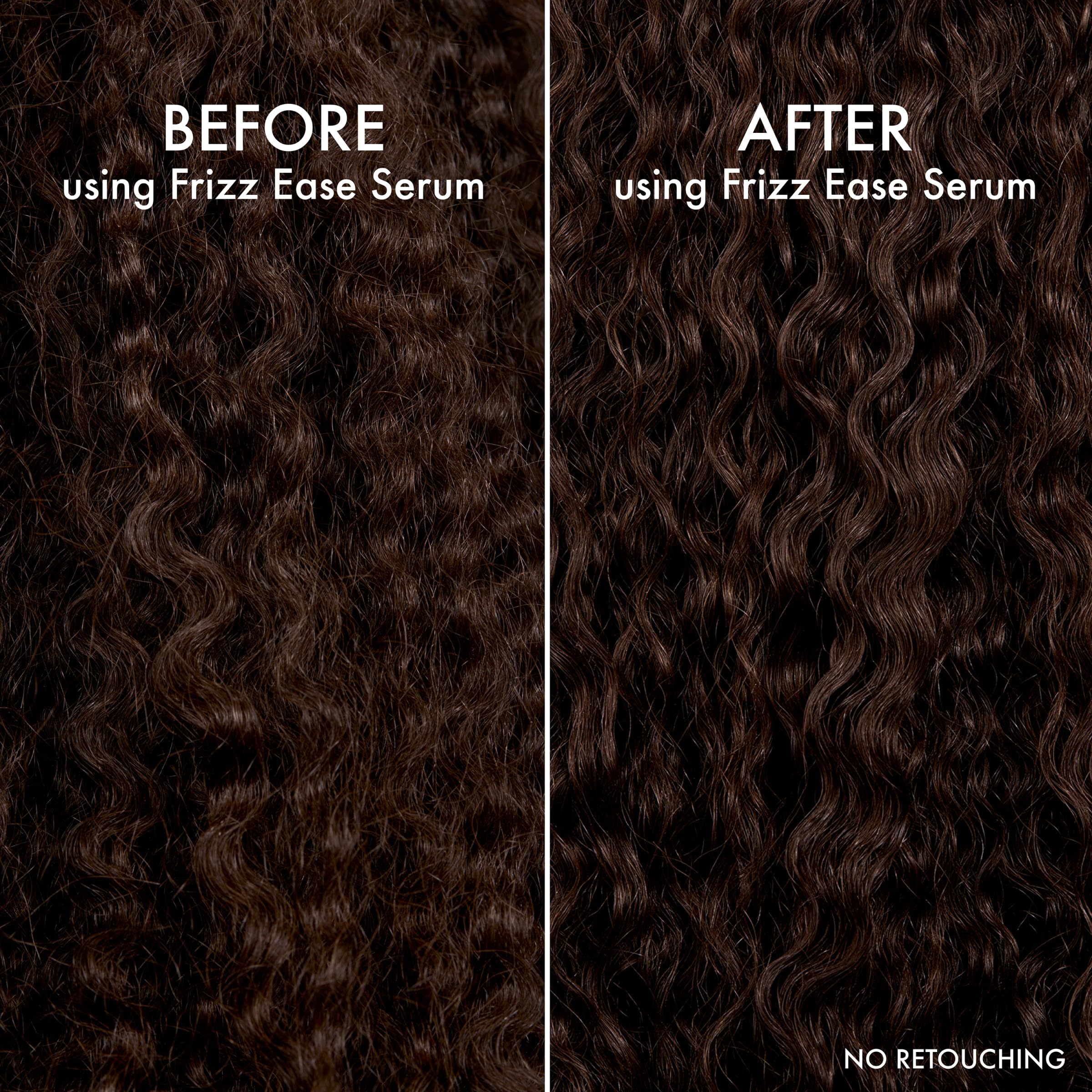 John Frieda serum applied to damp hair to speed styling and protect