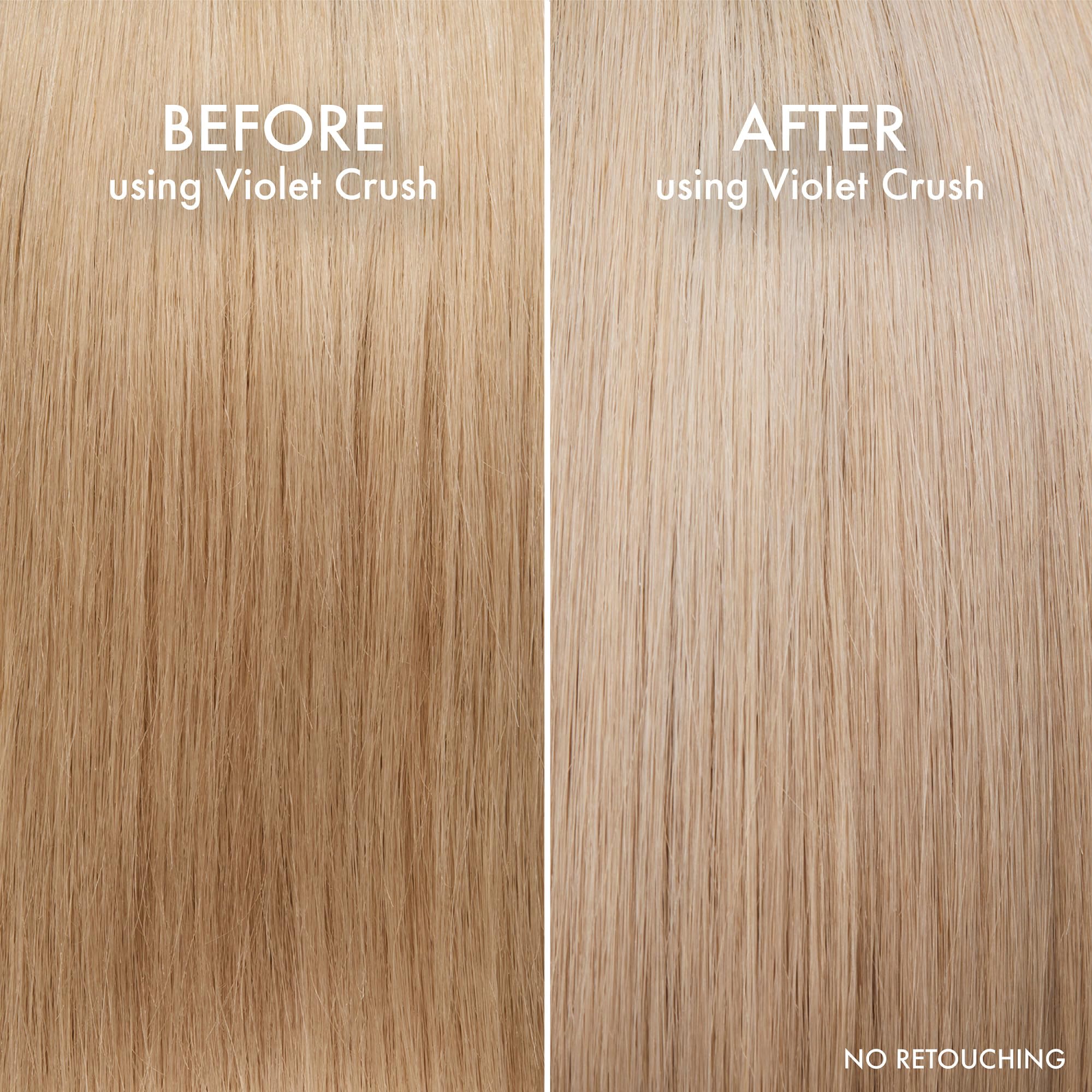 John Frieda before and after comparison showing cooler, brighter blonde result