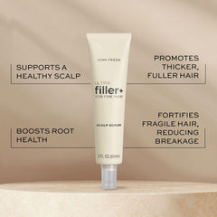 John Frieda dropper dispensing serum texture, lightweight absorption benefit