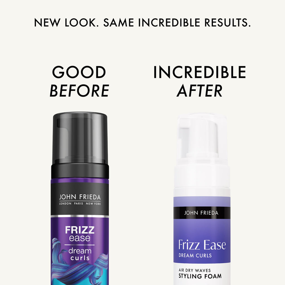 John Frieda foam texture on palm demonstrating lightweight feel