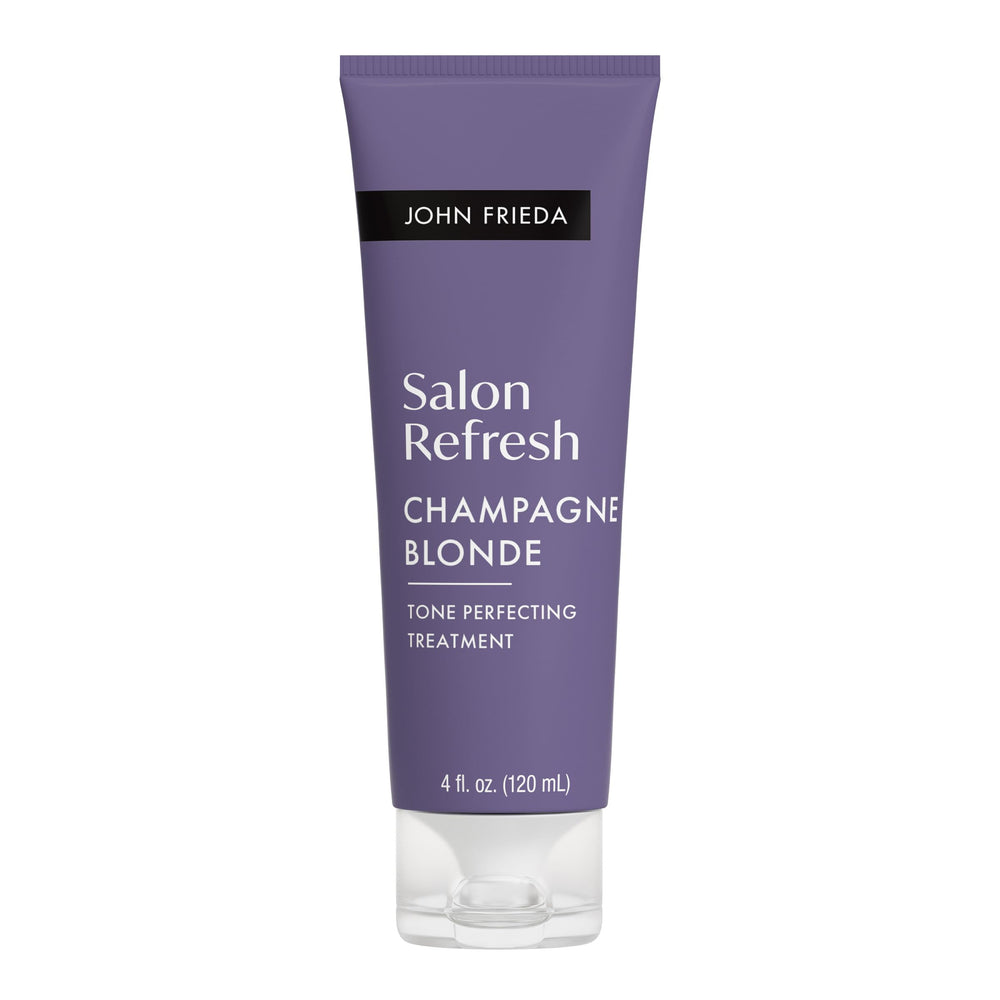 John Frieda front packaging showing champagne blonde toner and clear benefit