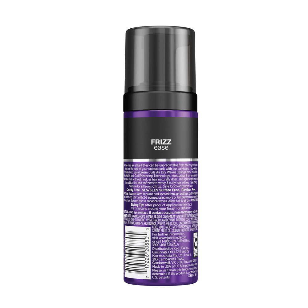 John Frieda before and after comparison showing reduced frizz