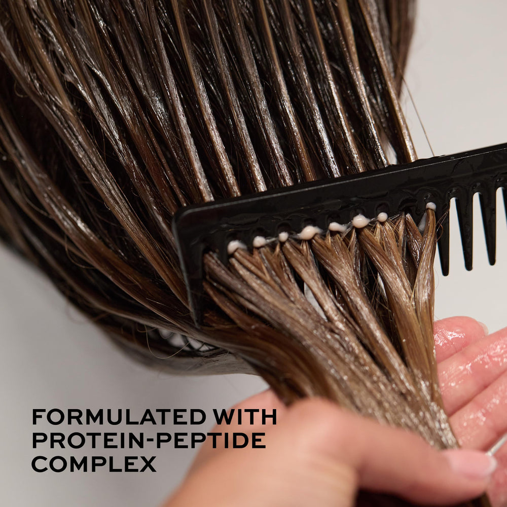 John Frieda bottle top and cap detail showing easy-dispense for mess-free use benefit