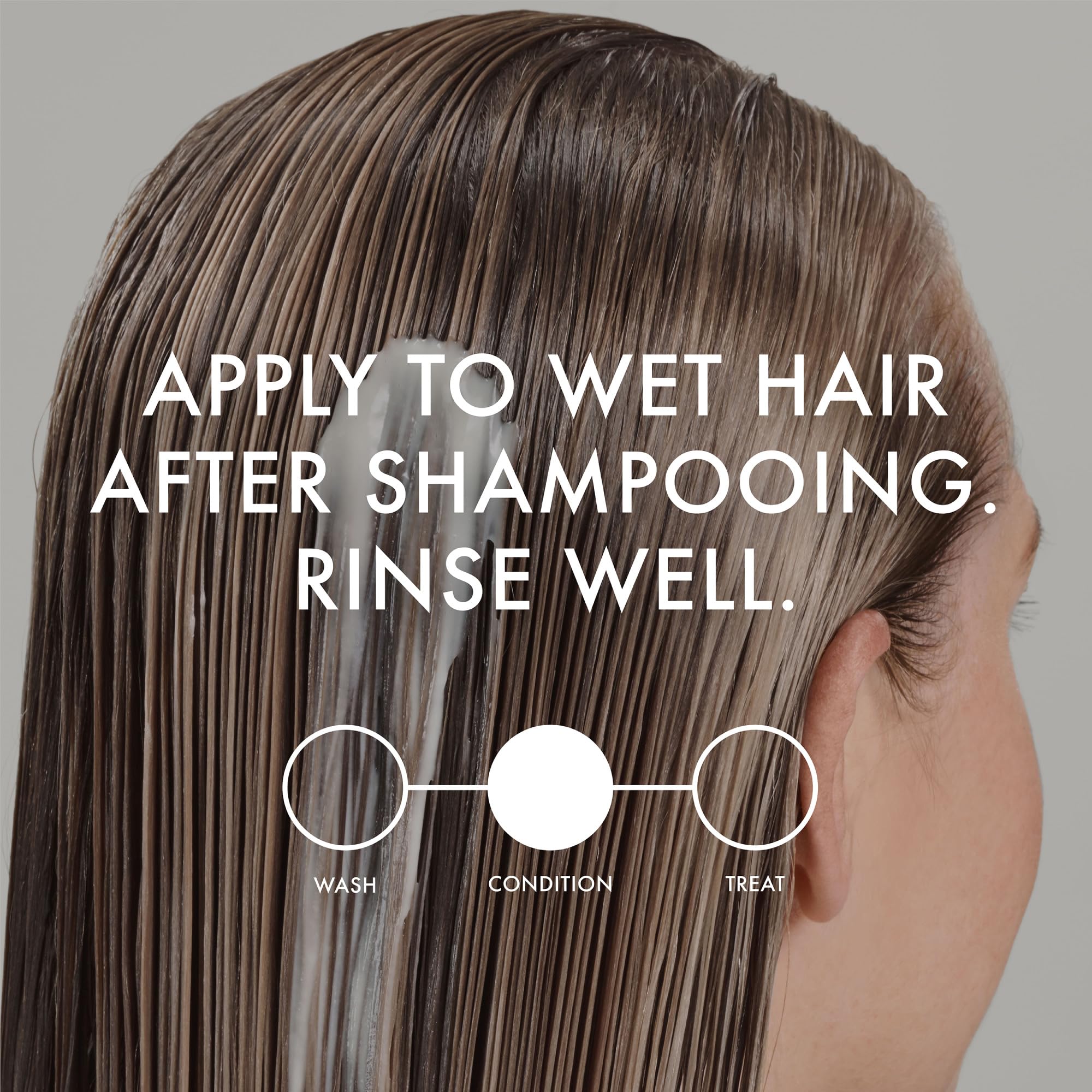 John Frieda model with sunlit blonde hair showing hydrated shine