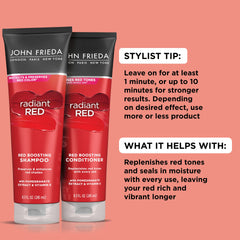 John Frieda creamy conditioner texture demonstrating smooth hydration and spreadability