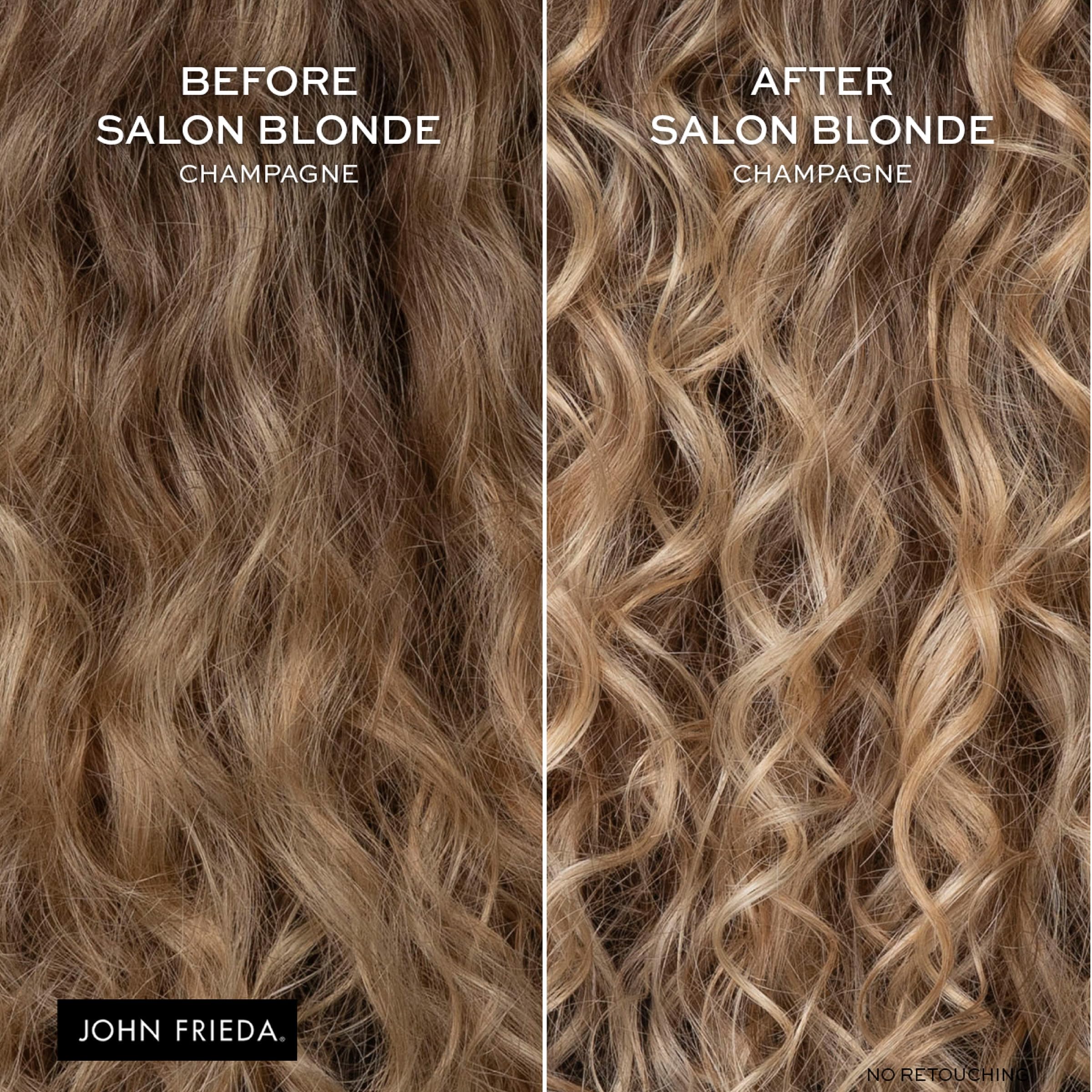 John Frieda finished blonde hair with glossy shine and sealed cuticle benefit