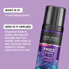 John Frieda 5 oz bottle next to hand illustrating product size