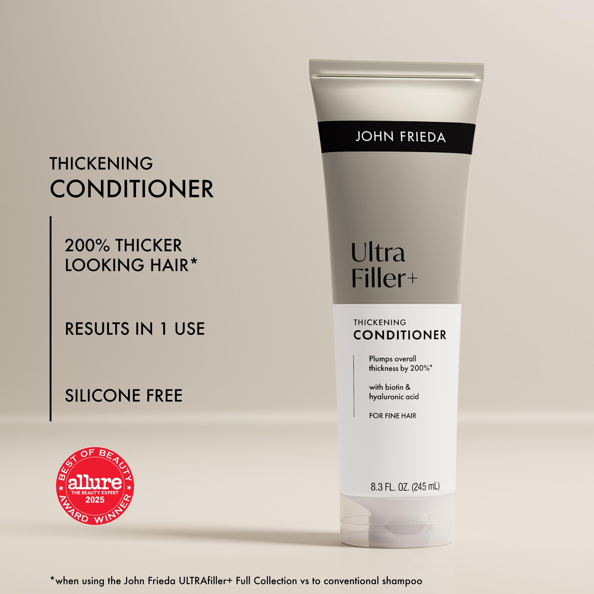 John Frieda conditioner applied in shower showing detangling and smoothness