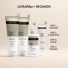 John Frieda ULTRAfiller+ serum with matching shampoo and conditioner for routine