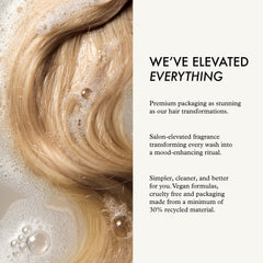 John Frieda conditioner pour onto hand illustrating easy application and moisture