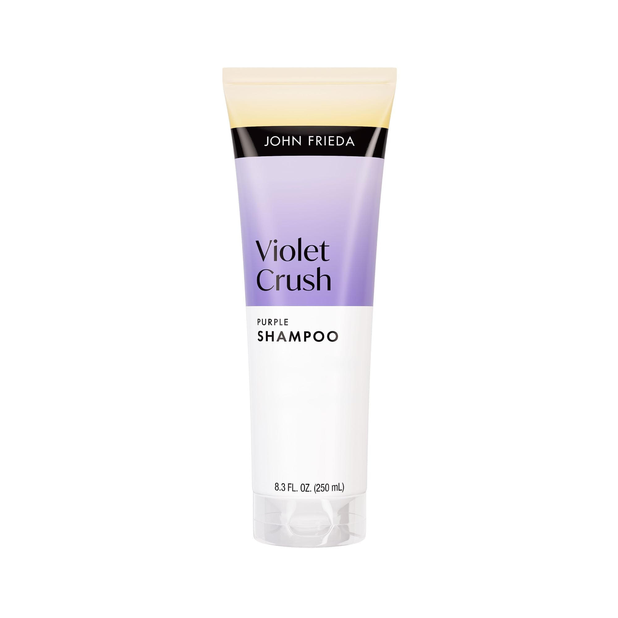 John Frieda front packaging showing product and clear benefit for brass control