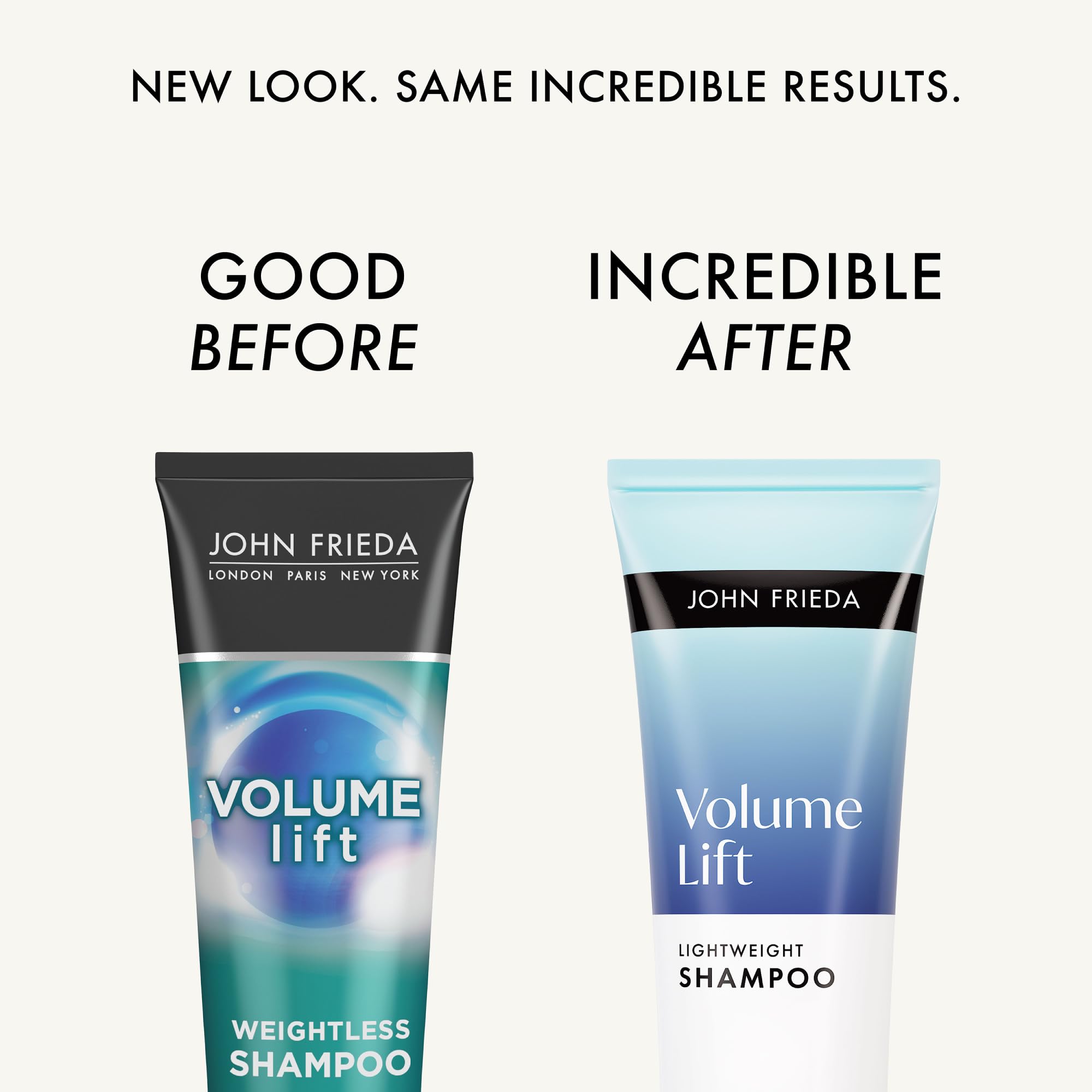 John Frieda back label close-up highlighting usage details and color-safe benefit