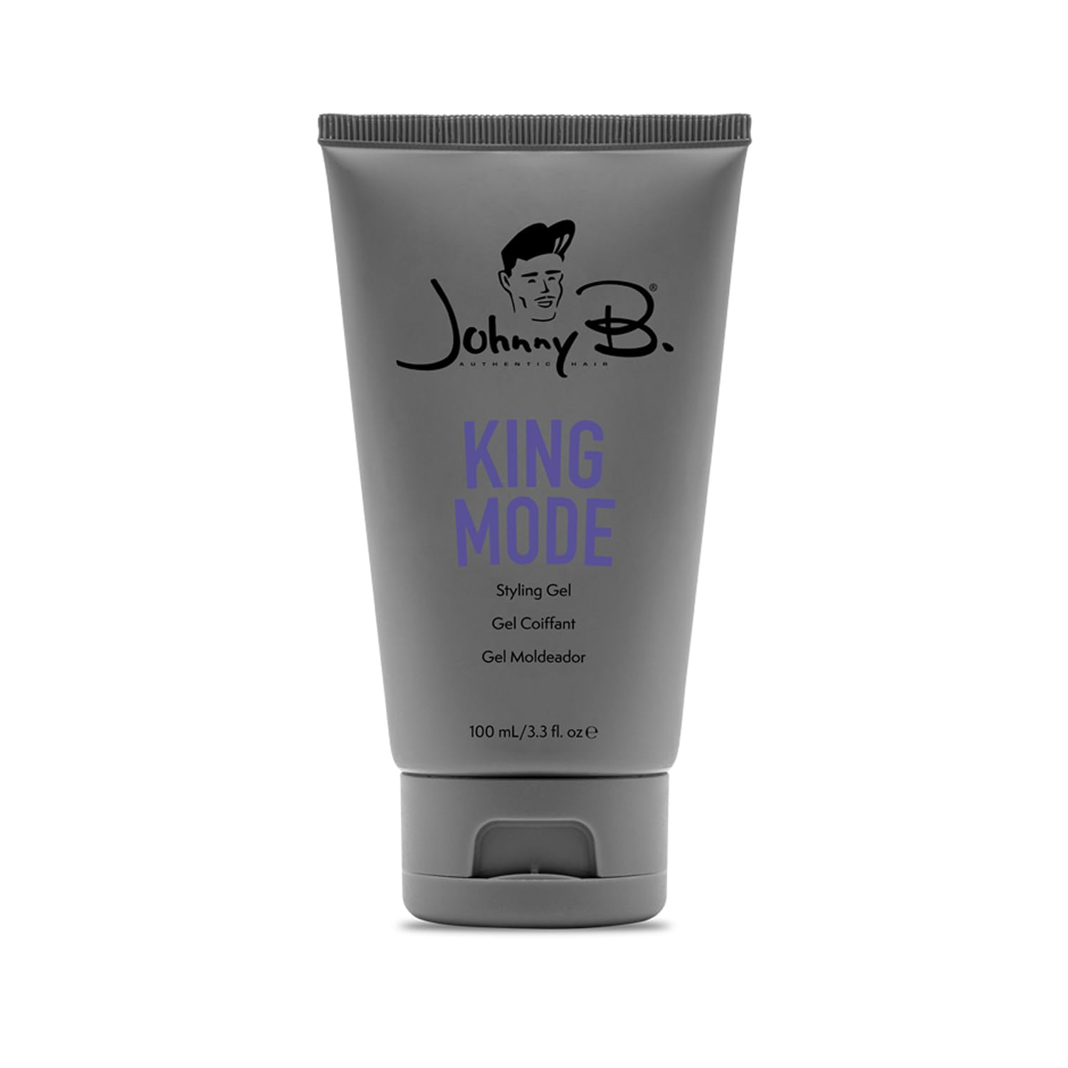 JOHNNY B. King Mode tube front label showing product and scent benefits