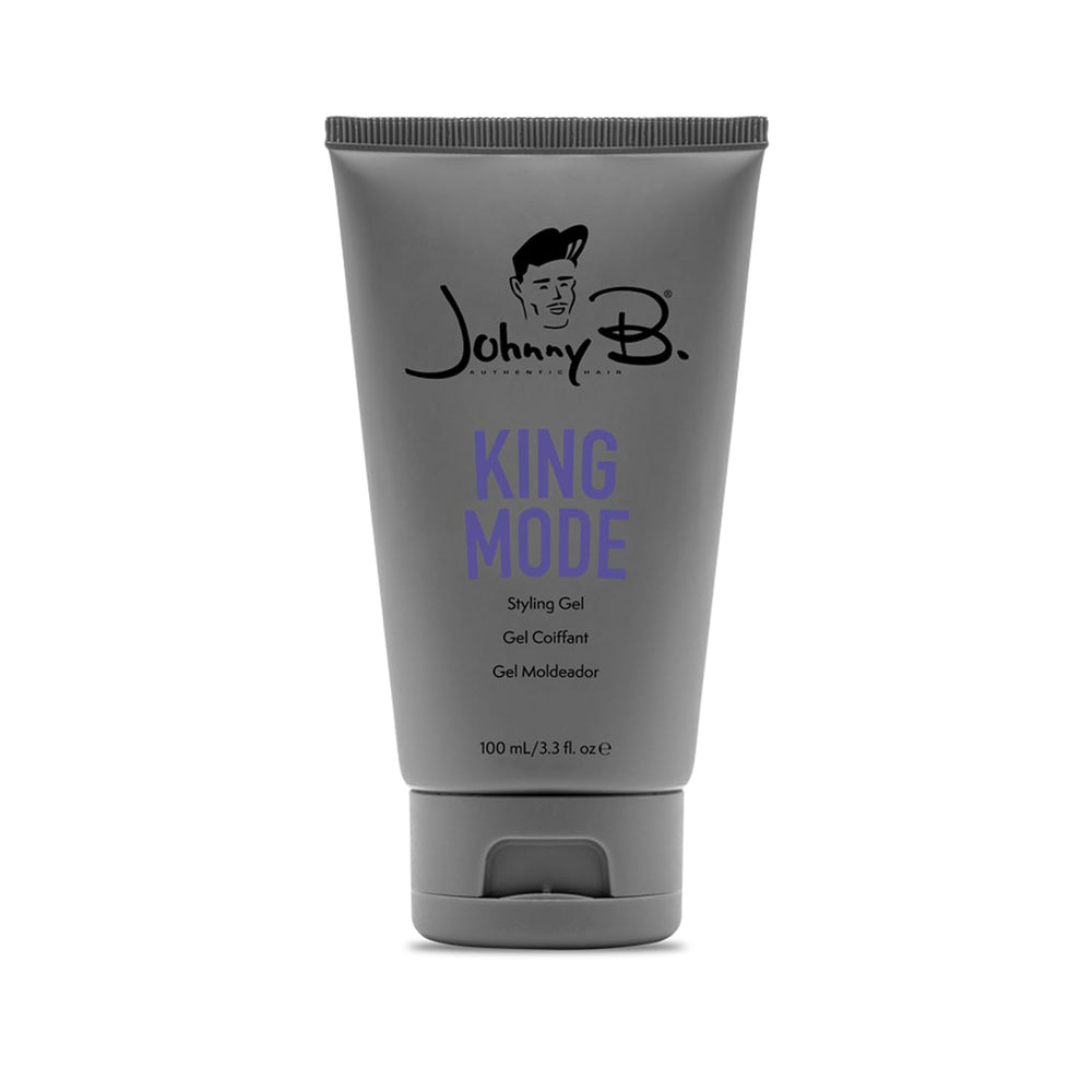 JOHNNY B. King Mode tube front label showing product and scent benefits