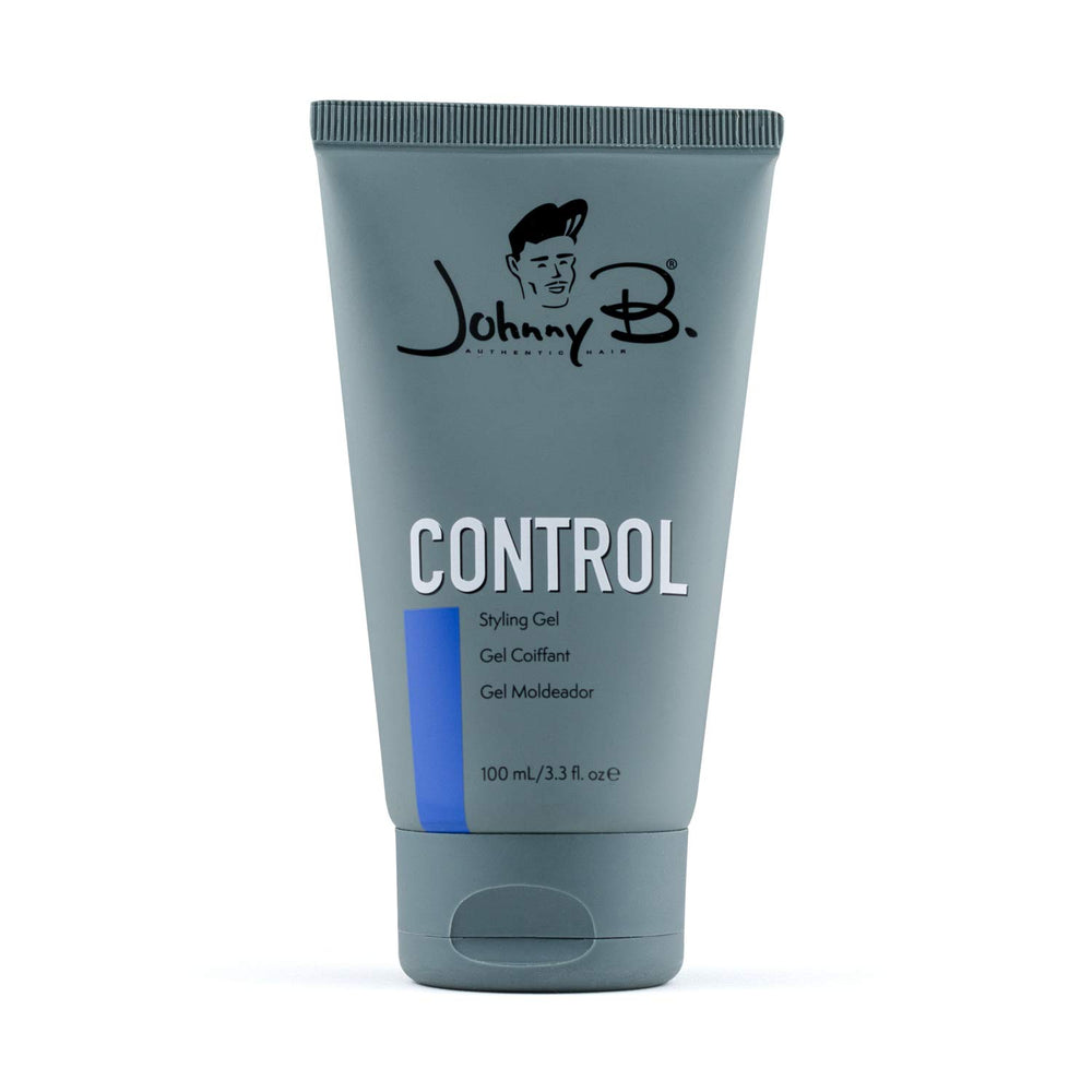 JOHNNY B. control front packaging showing 3.3 oz tube and branding for easy recognition and portability
