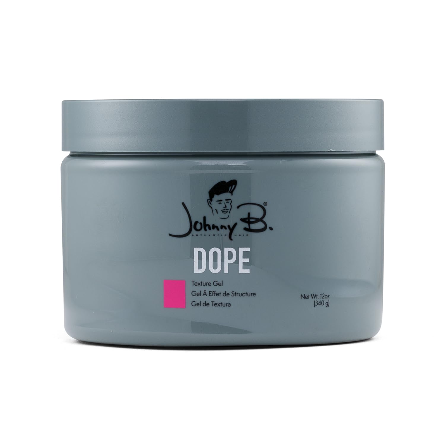 JOHNNY B. Dope front jar showing label and size benefits