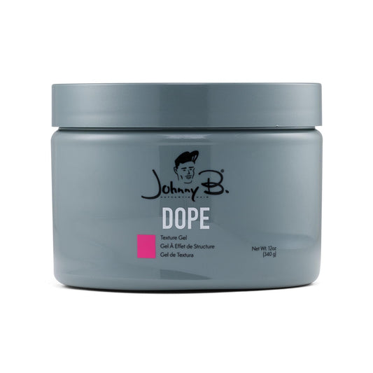 JOHNNY B. Dope front jar showing label and size benefits