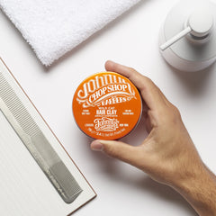 Johnny's Chop Shop ingredients label showing natural extracts and conditioning benefits
