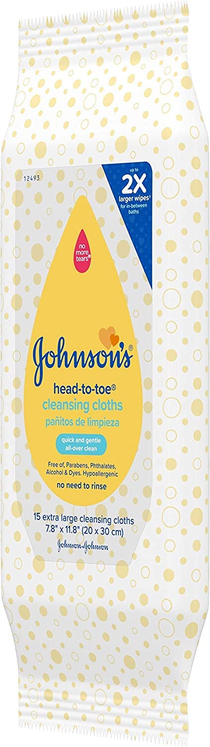 Johnson & Johnson open pack with cloths visible for quick access