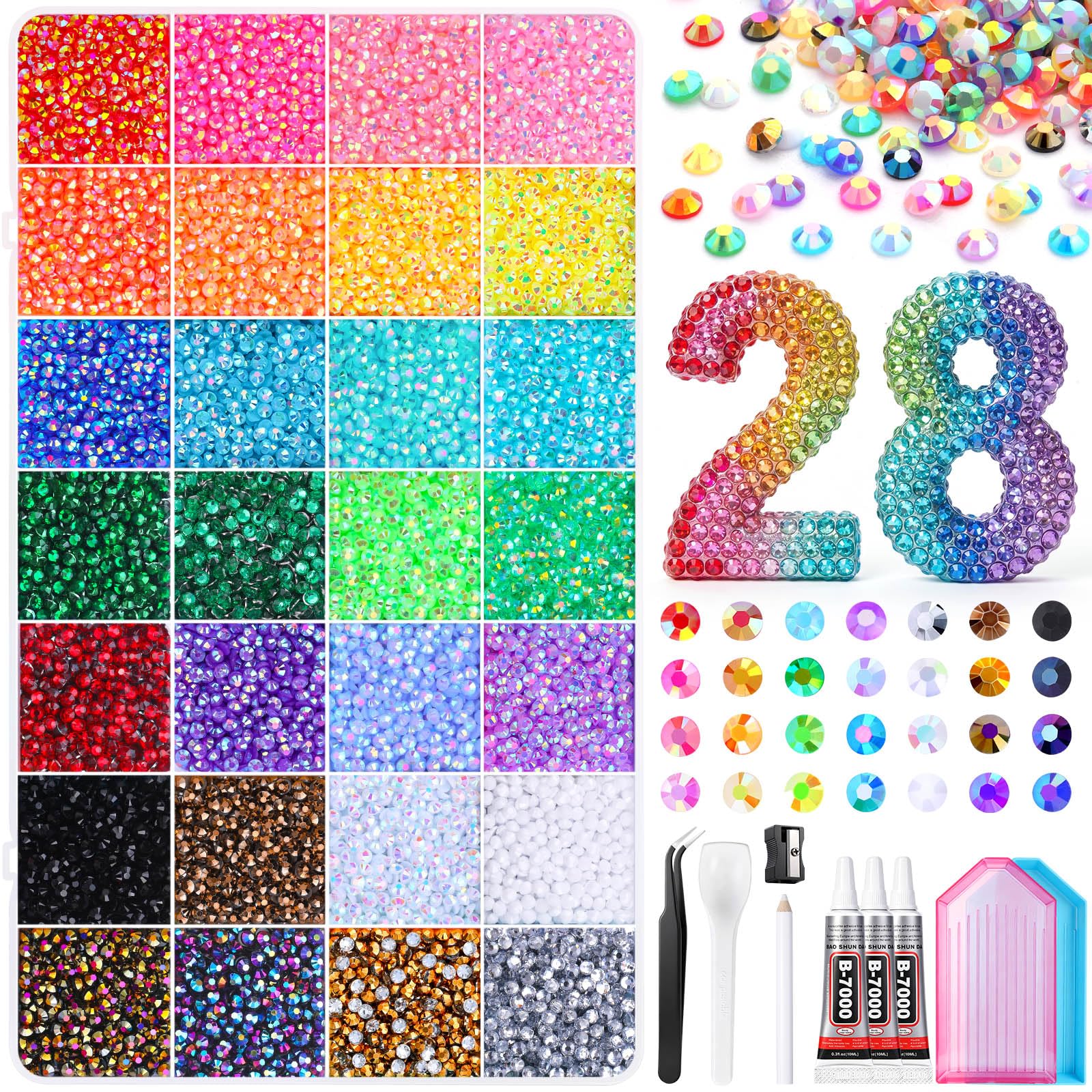 JOICEE front packaging showing full rhinestone kit and tools for easy crafting