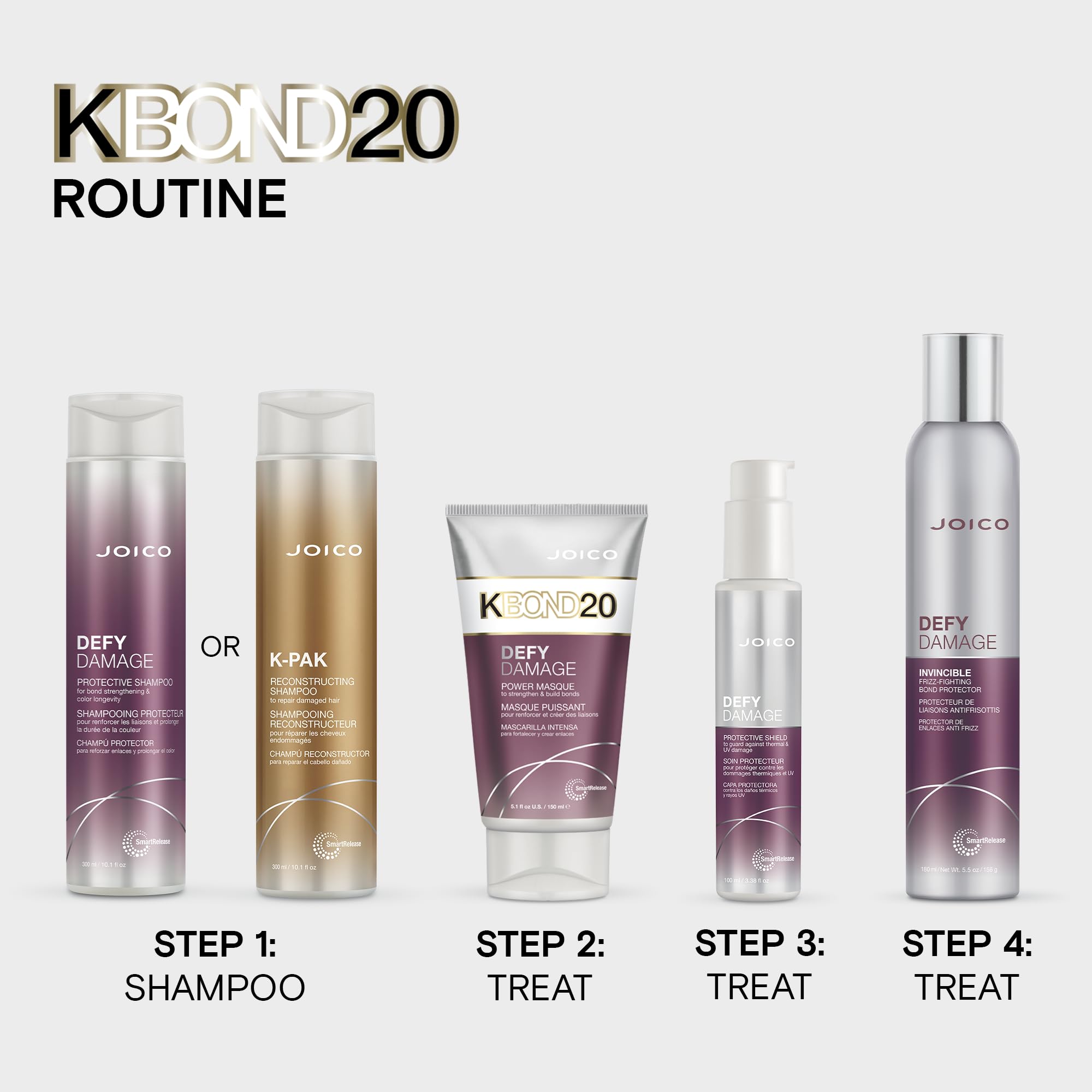 Joico in-bathroom lifestyle scene showing salon-results at home