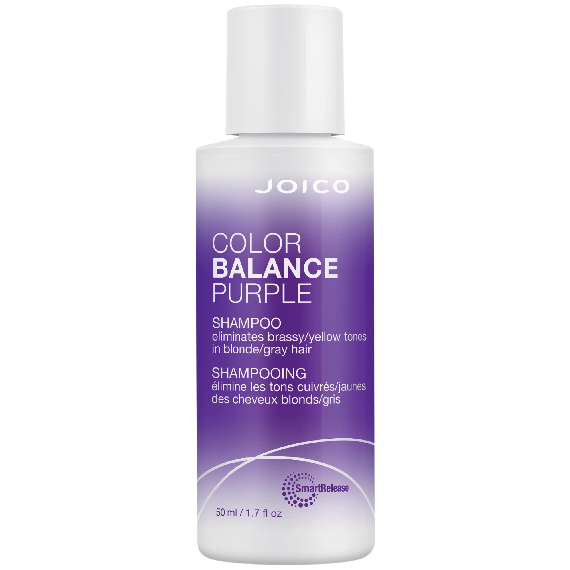 Joico front bottle view showing purple shampoo for neutralizing brassiness