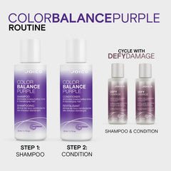 Joico bottle on vanity conveying salon-quality color maintenance and protection