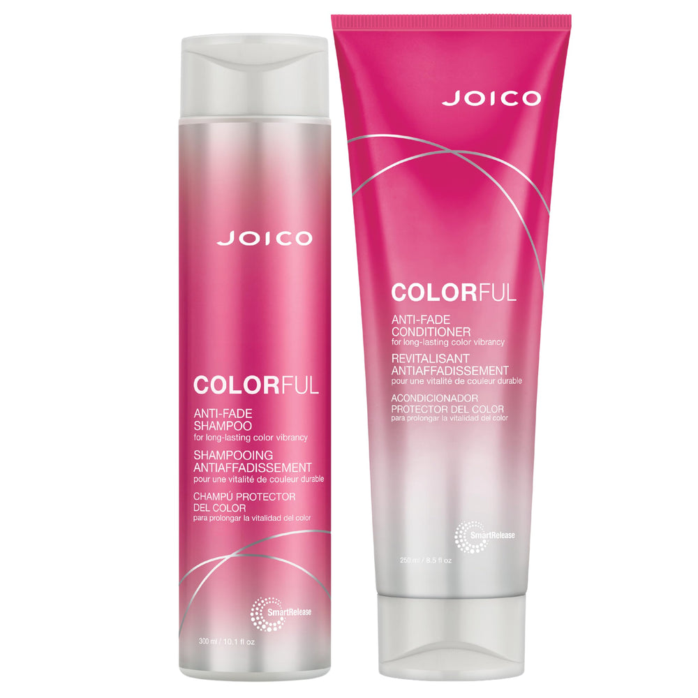 Joico front packaging showing set and long-lasting color protection benefit