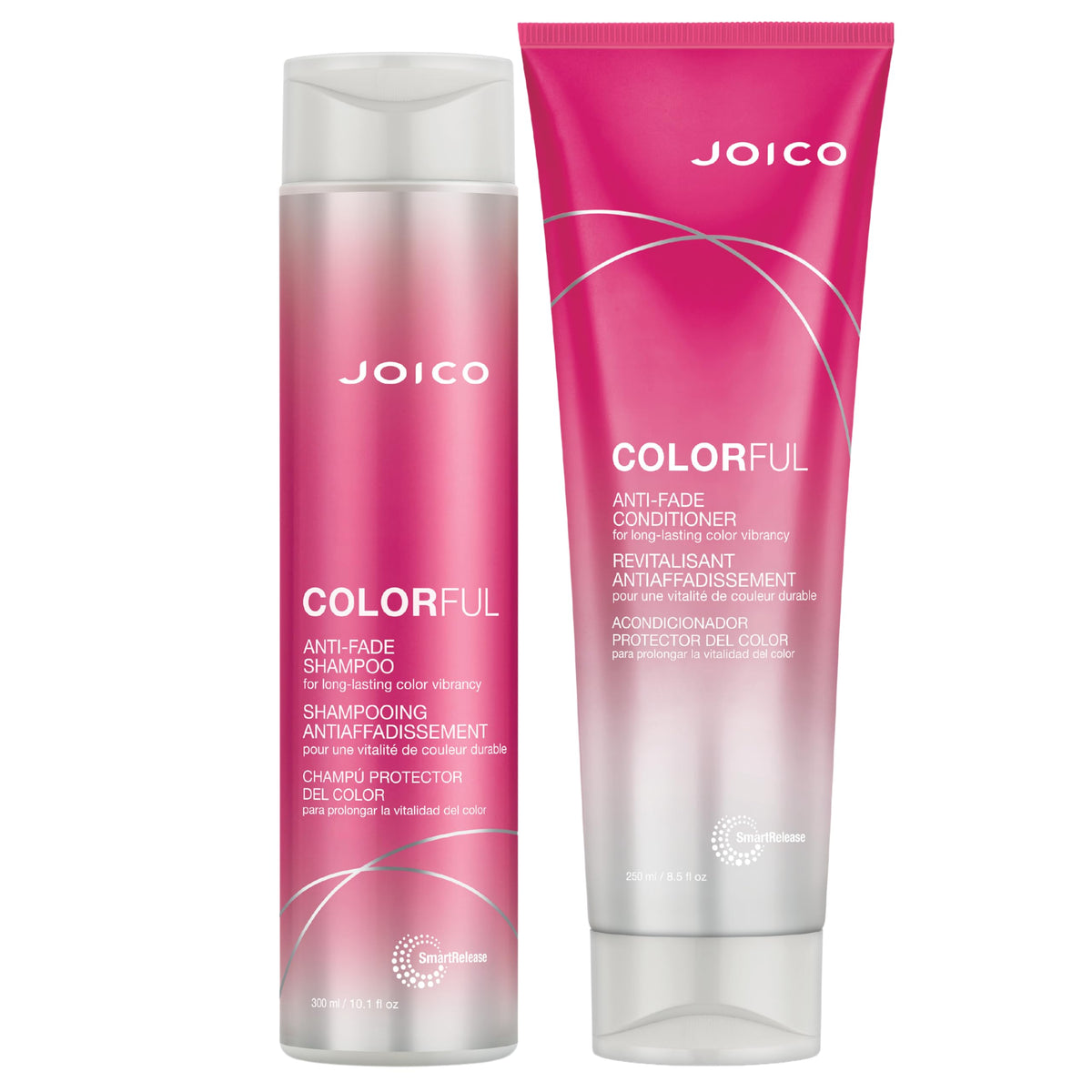 Joico front packaging showing set and long-lasting color protection benefit