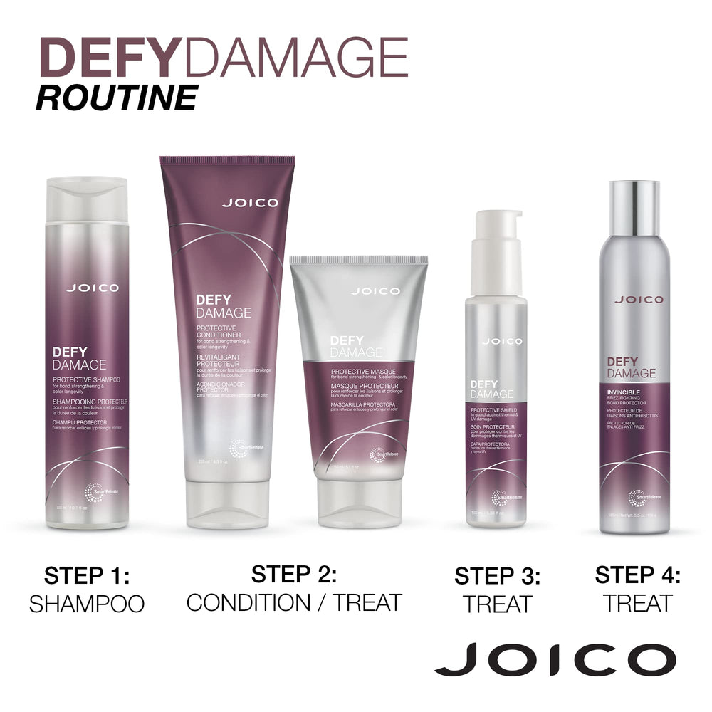 Joico products on salon shelf conveying professional color-preserving care