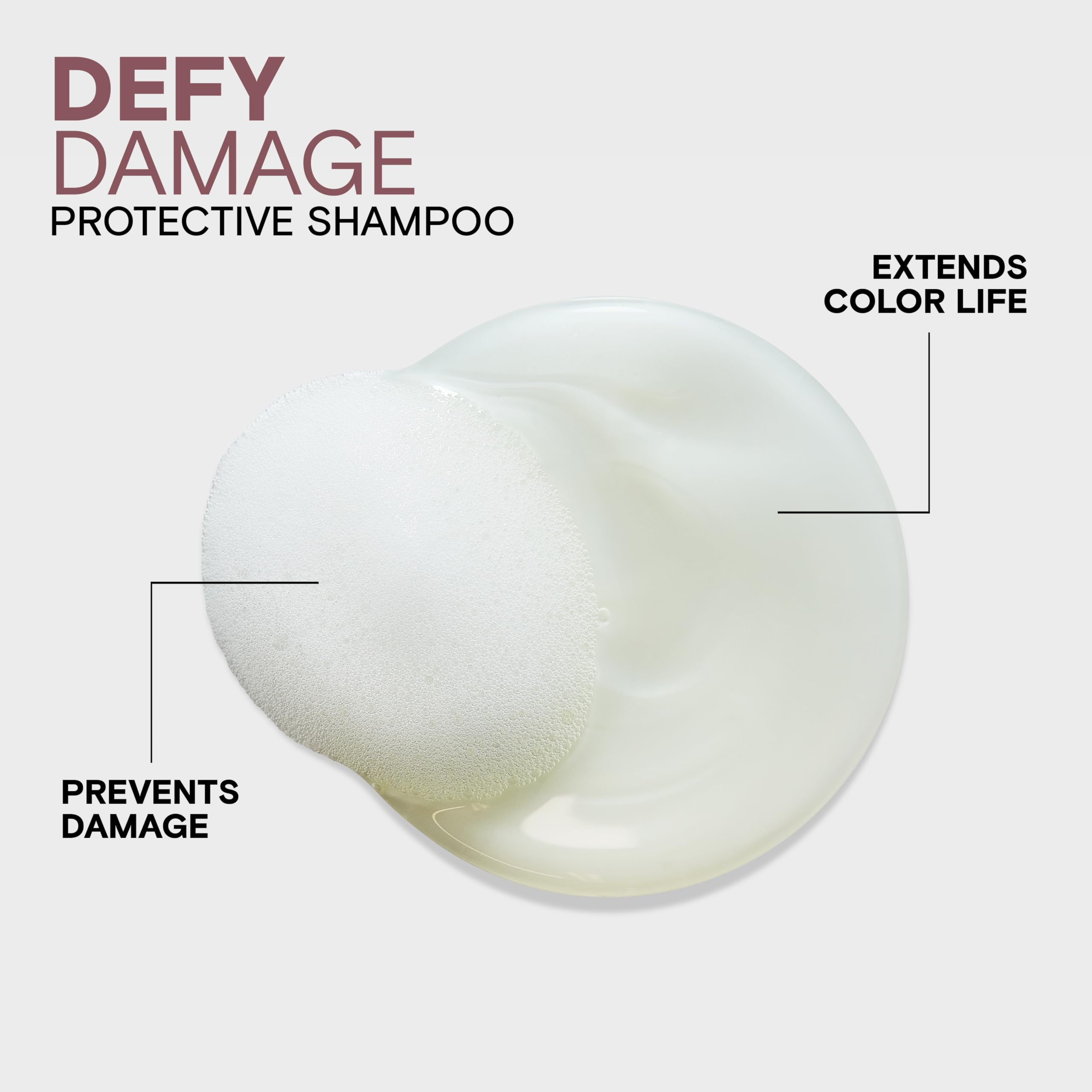 Joico Defy Damage creating rich lather on hair for gentle cleansing and strength