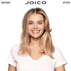 Joico shampoo pump close-up illustrating easy dispensing and control