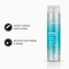Joico light conditioner pouring from bottle, illustrating smooth, non-greasy hydration