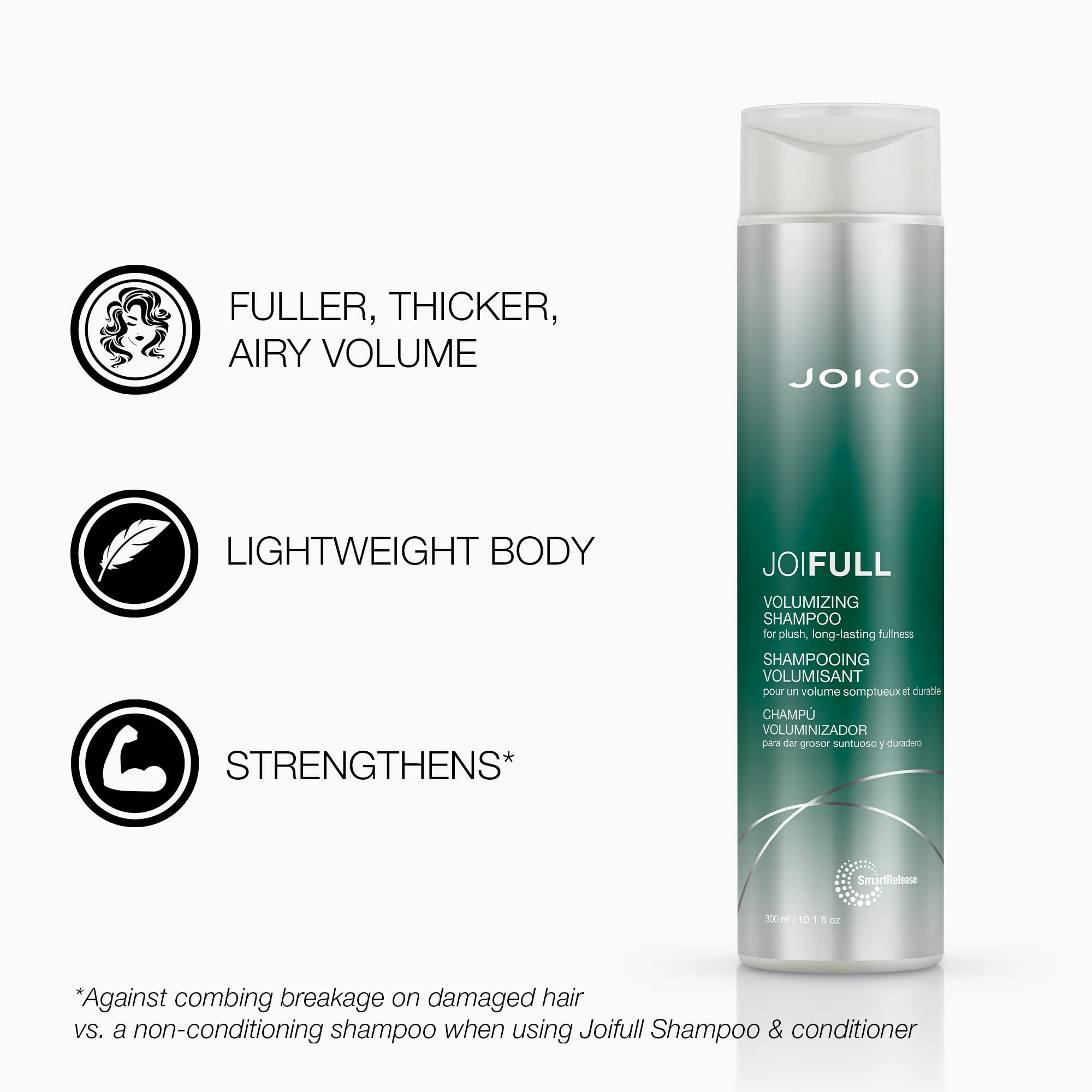 Joico JoiFULL shampoo lather close-up highlighting cleansing benefit