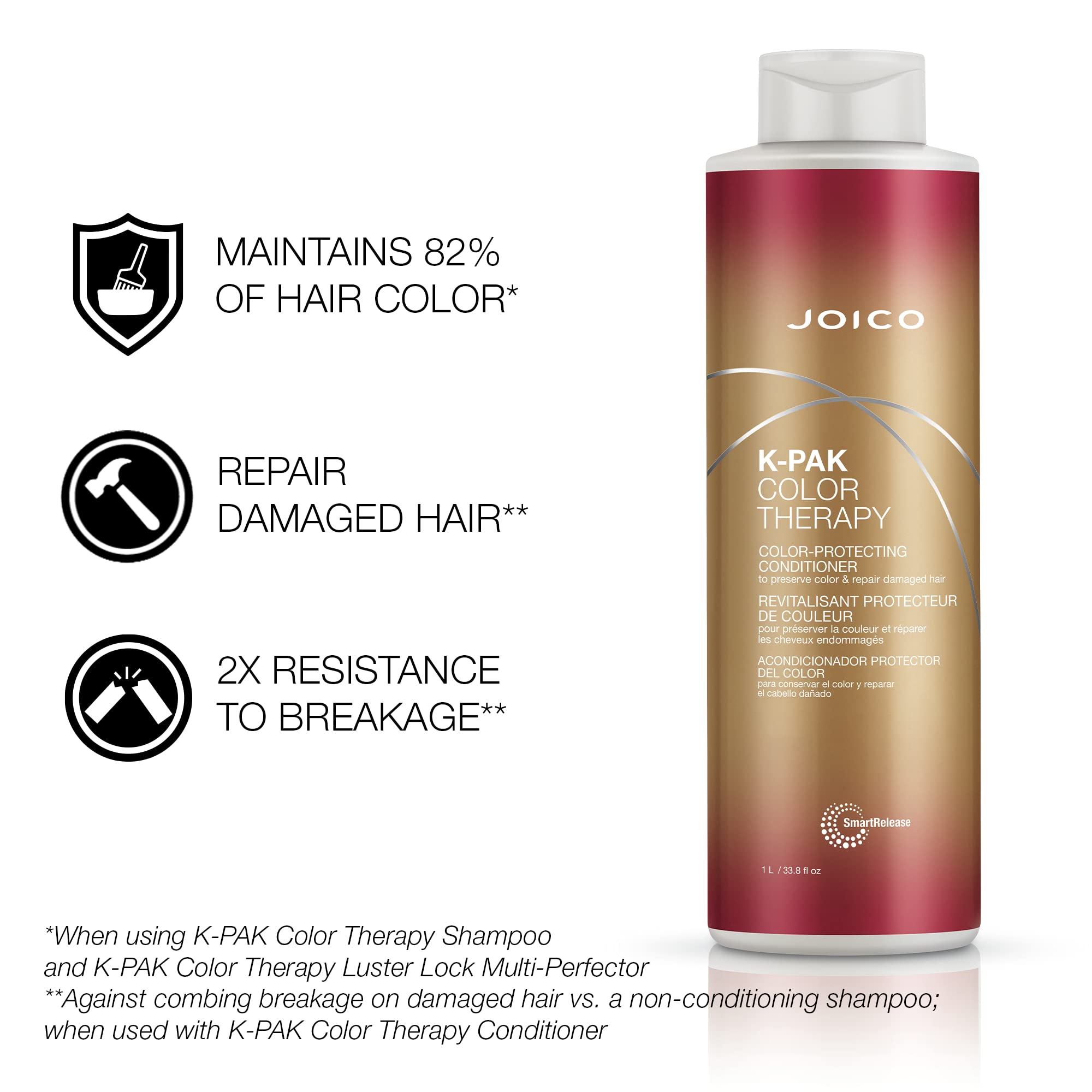 Joico K-PAK bottles side by side showing size and pair convenience