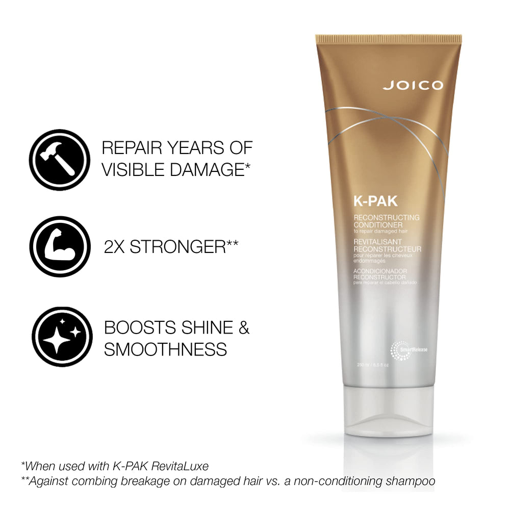 Joico conditioner texture pouring to show reconstructive slip and detangling benefit