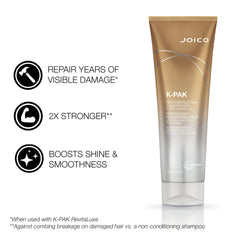 Joico conditioner texture pouring to show reconstructive slip and detangling benefit