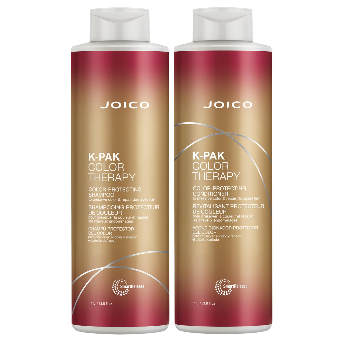 Joico K-PAK duo front packaging showing both bottles for color protection