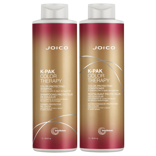 Joico K-PAK duo front packaging showing both bottles for color protection