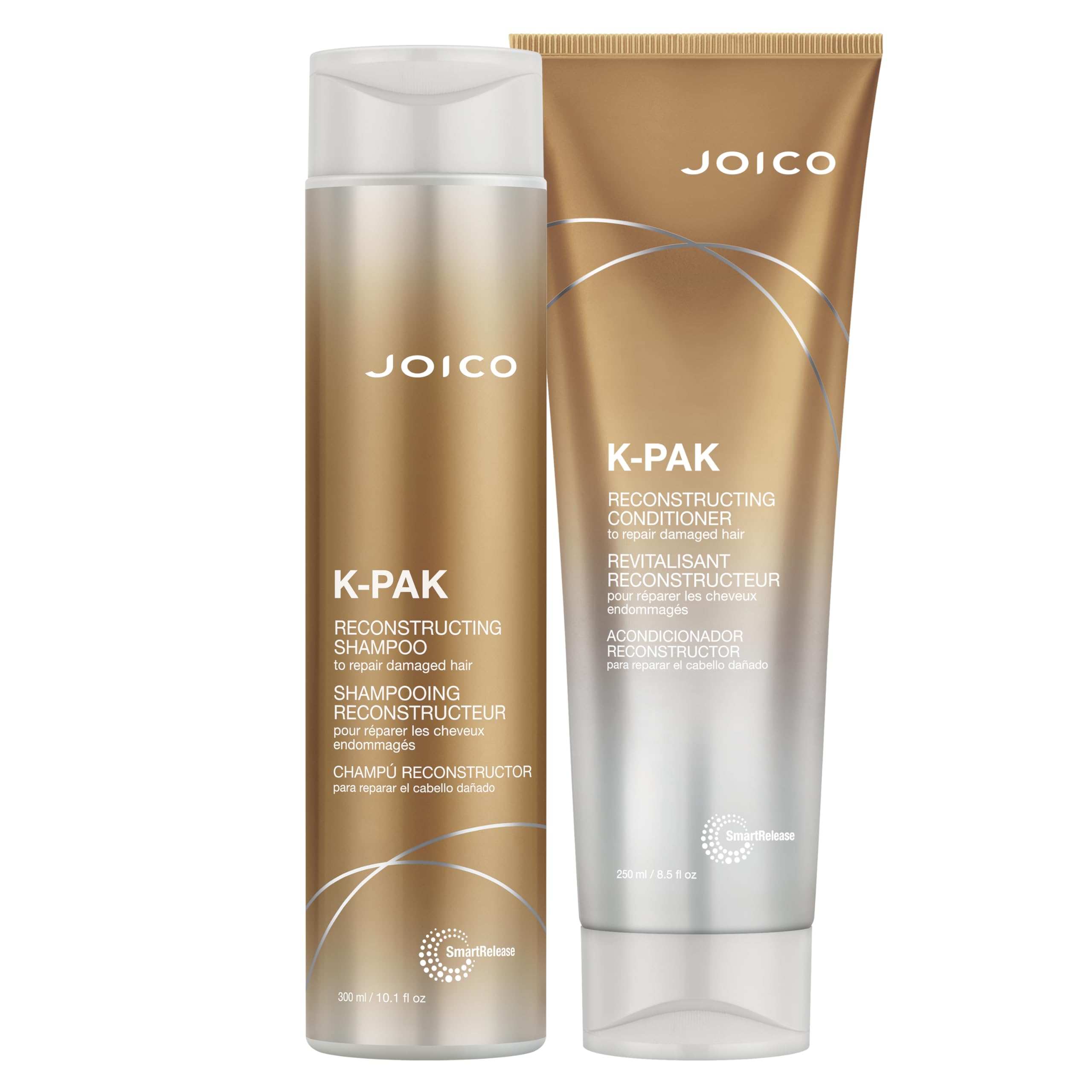 Joico front packaging showing repairing shampoo and conditioner for salon-strength results