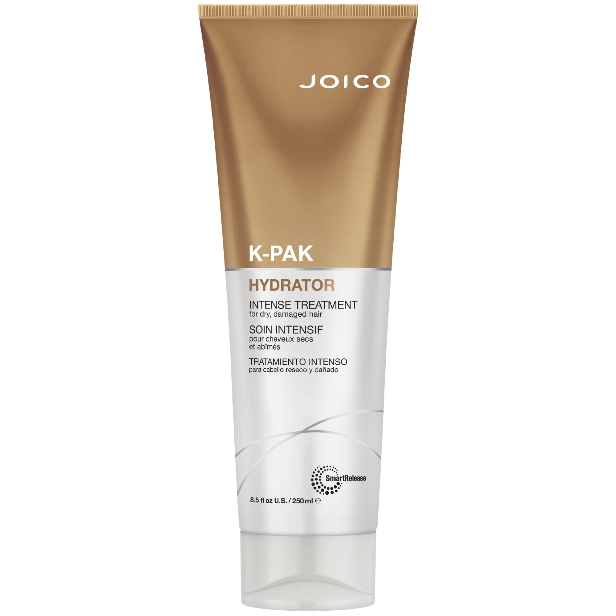 Joico jar front packaging showing product label and size, improves hair moisture