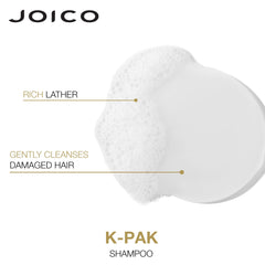 Joico ingredient label detail featuring keratin and peptide complexes for strength